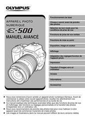 Olympus E-500 Manuel De L'utilisateur