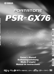 Yamaha PORTATONE PSR-GX76 Mode D'emploi