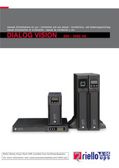 Riello UPS Dialog Vision Rack DVR 800 Manuel D'installation Et D'utilisation