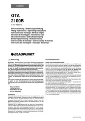 Blaupunkt GTA 2100B Instructions De Montage