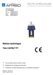 afriso Velta Eurojauge CAPBs PT Notice Technique