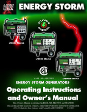 LIFAN Power USA ENERGY STORM LF8000E CSA-CA Manuel D'utilisation