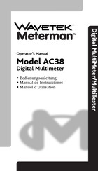 Wavetek Meterman AC38 Manuel D'utilisation