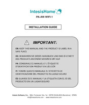IntesisHome PA-AW-WIFI-1 Guide D'installation