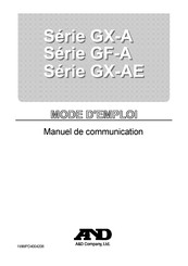 AND GX-AE Série Mode D'emploi