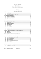 Yamaha MOTIF XF Manuel D'utilisation