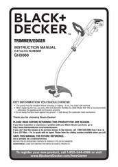 Black & Decker GH3000 Mode D'emploi