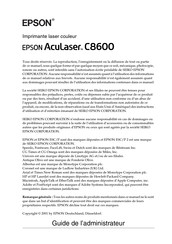 Epson AcuLaser C8600 Mode D'emploi