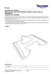 Triumph A9510121 Instructions De Montage