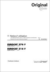 Pottinger EUROCAT 316 F Notice D'utilisation