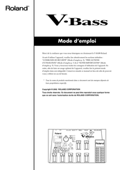 Roland V-Bass Mode D'emploi
