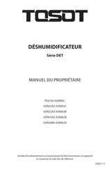 TOSOT DET Série Manuel Du Propriétaire