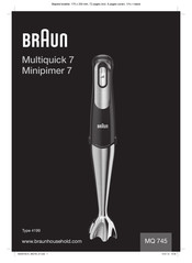 Braun Minipimer 7 Mode D'emploi