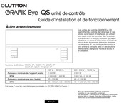 Lutron GRAFIK Eye QSGR-4P Guide D'installation Et De Fonctionnement