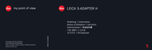 Leica S-ADAPTER H Notice D'utilisation