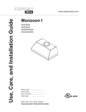 Zephyr Essentials Monsoon I AK9228AS Guide D'utilisation, D'entretien Et D'installation