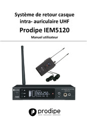 Prodipe IEM5120 Manuel Utilisateur