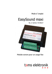 tams elektronik EasySound maxi 43-09217 Mode D'emploi