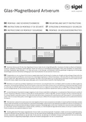 Sigel Artverum GL 210 Instructions De Montage Et Consignes De Sécurité