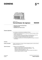 Siemens SYNCO 200 SEZ220 Mode D'emploi