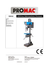 Promac 930VLB Instructions De Fonctionnement