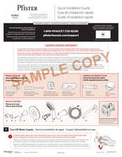 Pfister Solita 8P8-SO Guide D'installation Rapide