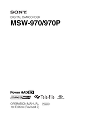 Sony MSW-970P Mode D'emploi