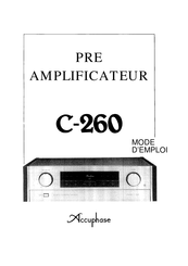Accuphase C-260 Mode D'emploi