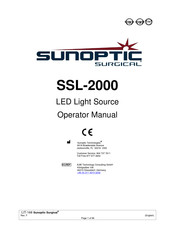 Sunoptic Surgical SSL-2000 Manuel De L'opérateur