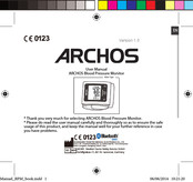 Archos Blood Pressure Monitor Mode D'emploi