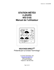 La Crosse Technology WD-3105 Manuel De L'utilisateur