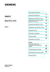 Siemens SIMATIC Rack PC IL 40 S Mode D'emploi