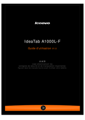 Lenovo IdeaTab A1000L-F Guide D'utilisation