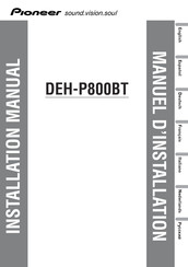 Pioneer DEH-P800BT Manuel D'installation