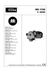 Güde 58090 Traduction Du Mode D'emploi D'origine