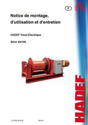 HADEF 45/10E Série Notice De Montage, D'utilisation Et D'entretien