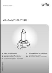 Wilo Drain STS 100 Notice De Montage Et De Mise En Service