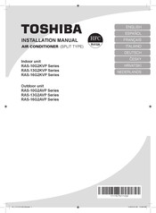 Toshiba RAS-10G2AVP Série Manuel D'installation
