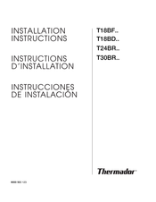 Thermador T18BD Série Instructions D'installation