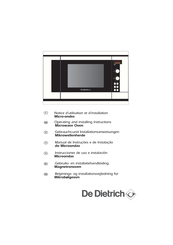 De Dietrich DME 315 Série Notice D'utilisation Et D'installation