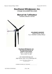 Southwest Windpower Whisper 100 Manuel De L'utilisateur