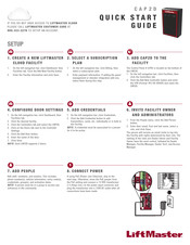 LiftMaster CAP2D Guide De Démarrage Rapide