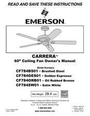 Emerson CARRERA CF784BS01 Manuel Du Propriétaire