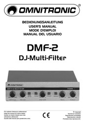 Omnitronic DMF-2 Mode D'emploi
