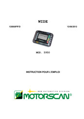 MOTORSCAN WIDE 5950 Instructions D'emploi