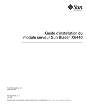 Sun Microsystems Blade X6440 Guide D'installation