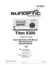 Sunoptic Surgical Titan X300 Manuel De L'opérateur