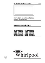 Whirlpool AGB 436/WP Instructions Pour L'installation, Emploi Et Entretien