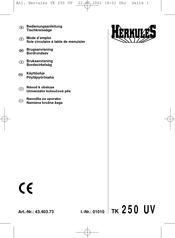 Hercules 43.403.73 Mode D'emploi