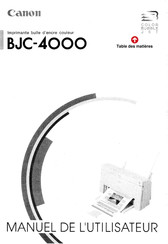 Canon BJC-4000 Manuel De L'utilisateur